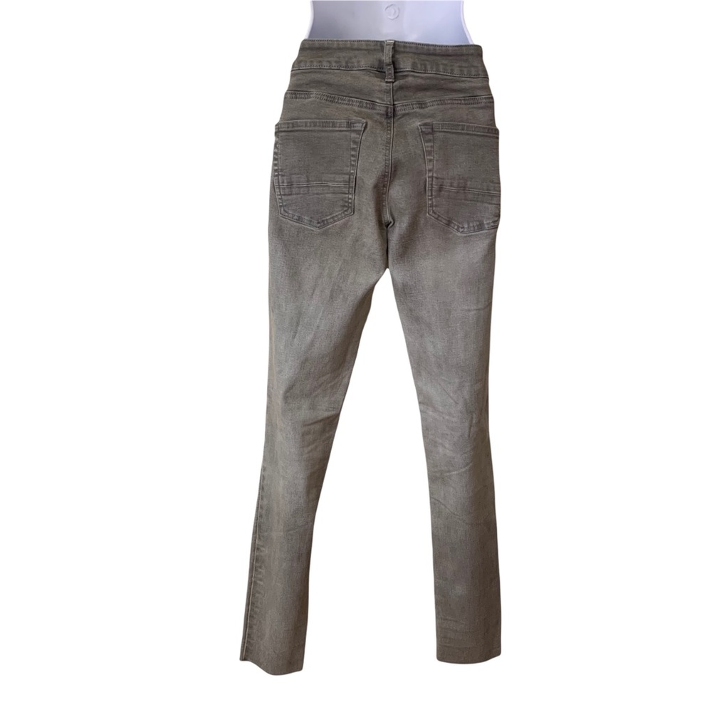 Pacsun Women's Denim Skinny Jeans Gray Stretch Mid-Rise Raw Hem EUC